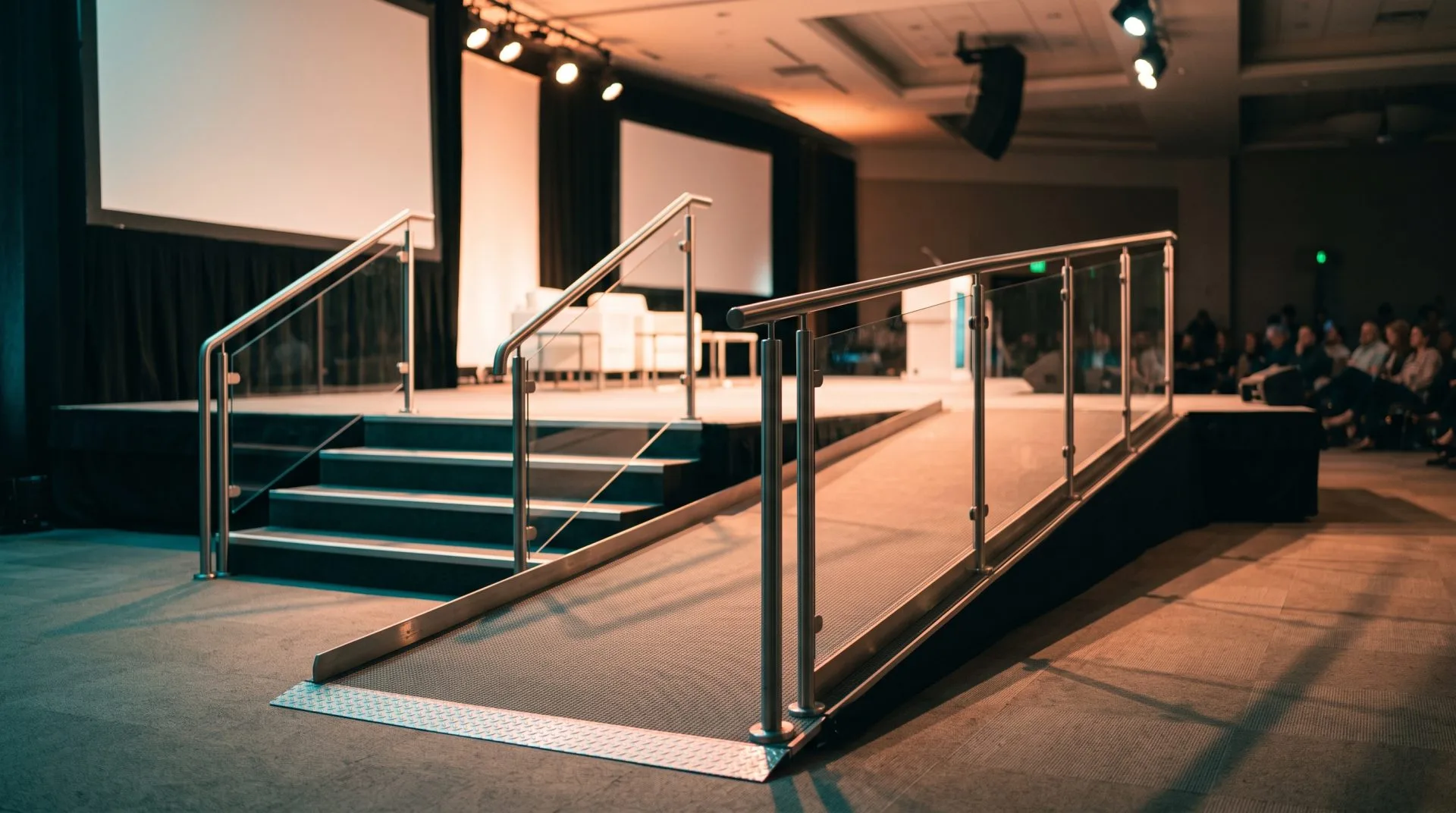 Ramp access a conference organizer provides to the stage